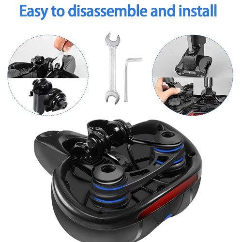Bike Seat, Replacement Bicycle Seat Cushion with Waterproof Memory Foam Padded Leather, Reflective Strip, Dual Shock Absorbing Rubber Balls, Universal Fit for Bicycles, E-Bikes - Toytexx Bike Seat, Replacement Bicycle Seat Cushion with Waterproof Memory Foam Padded Leather, Reflective Strip, Dual Shock Absorbing Rubber Balls, Universal Fit for Bicycles, E-Bikes - Toytexx